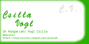 csilla vogl business card
